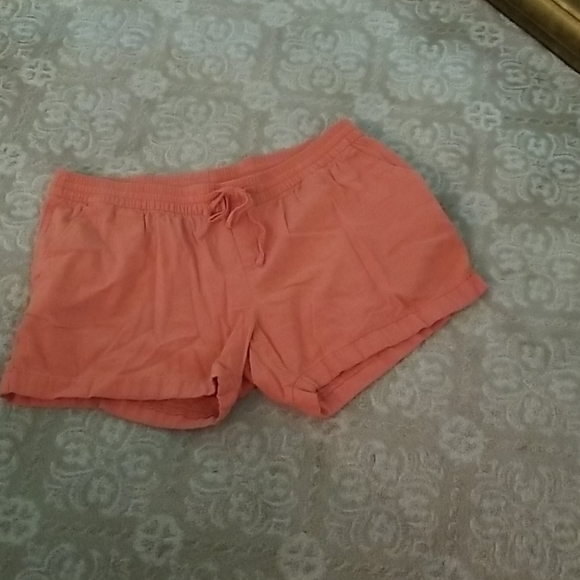 Old Navy Pants - Old Navy linen blend shorts, Coral